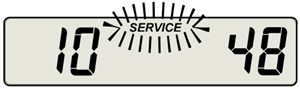 Service flashing icon on Sub-Zero display